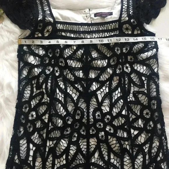 Betsey Johnson Black Crochet Shirt Sleeve Dress - Picture 5 of 8